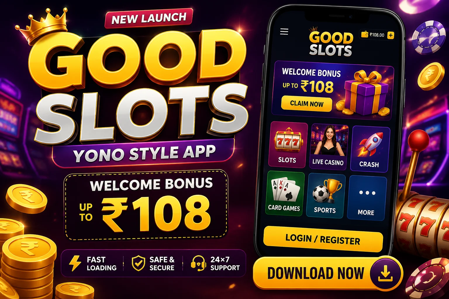 New Good Slots Download 2026 – Get Welcome Bonus & Latest Good Slots Yono App
