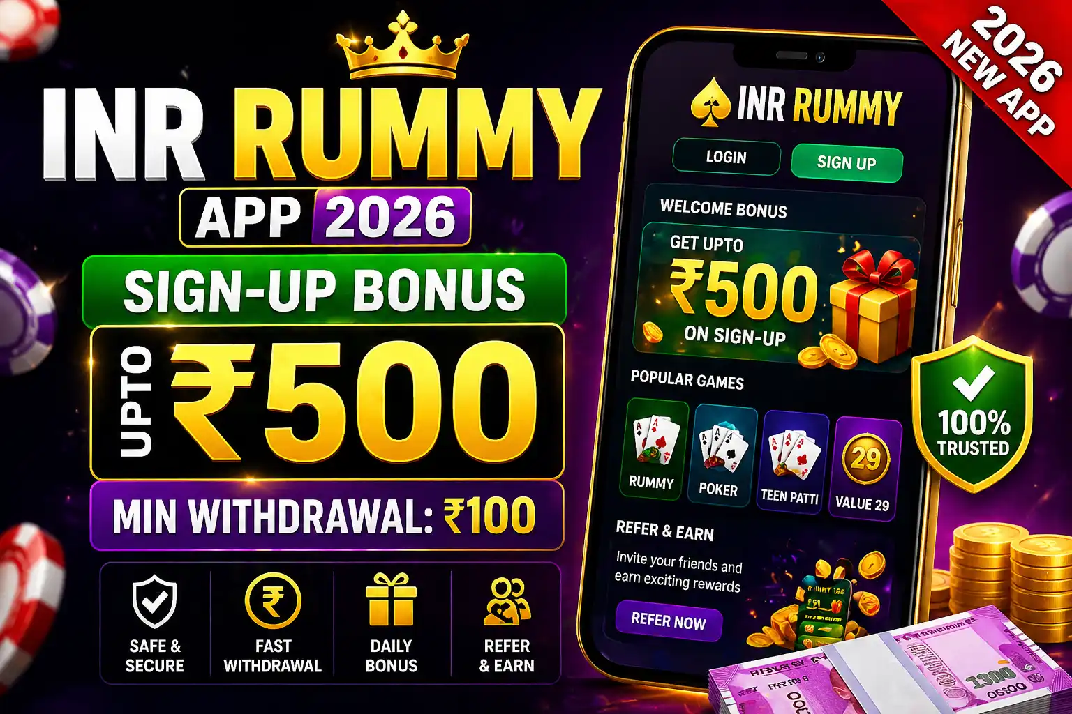 INR Rummy App Review 2026 – Bonus, Download & Referral Guide