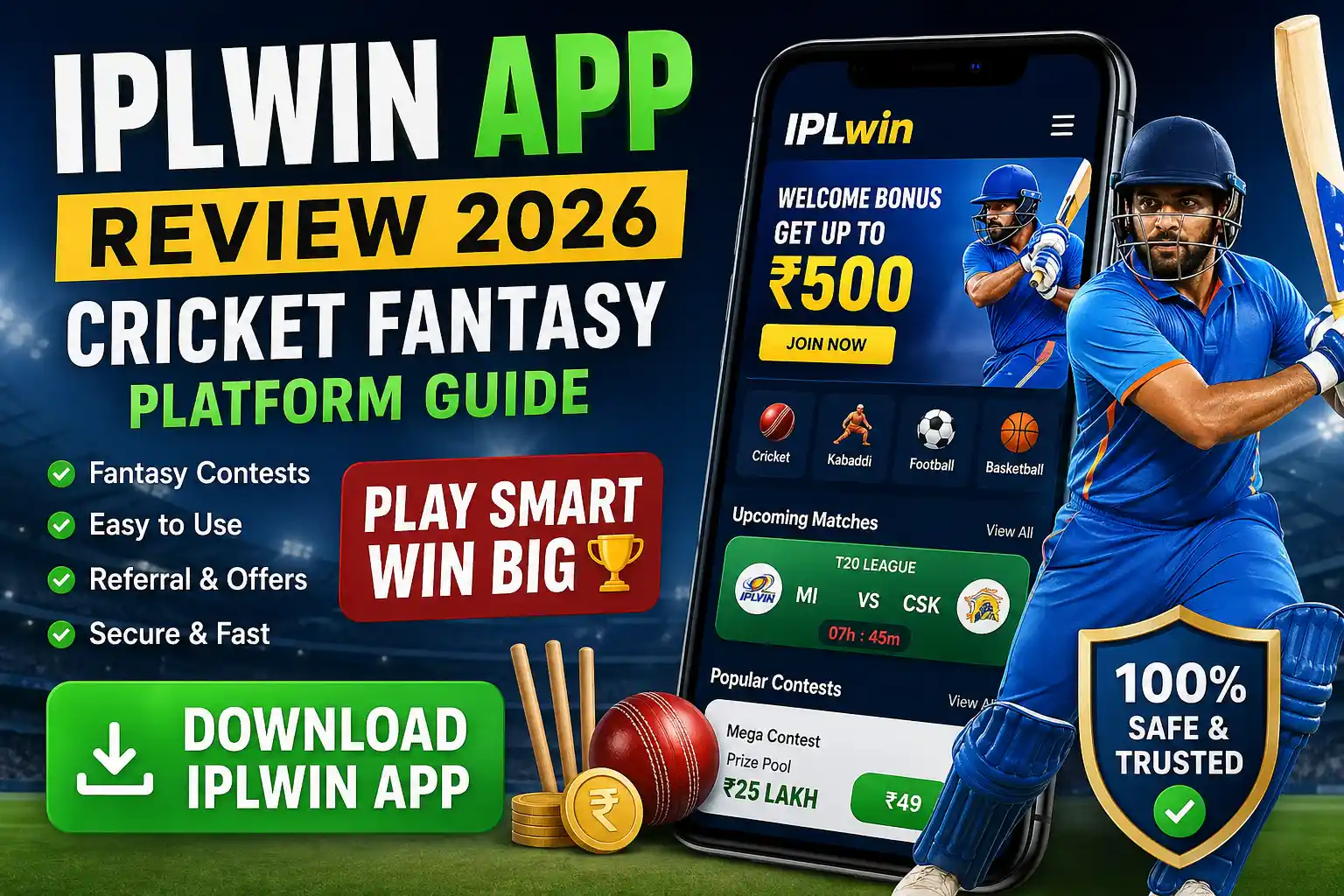 IPLwin Review 2026 | Cricket Fantasy App Features & Guide and download process 